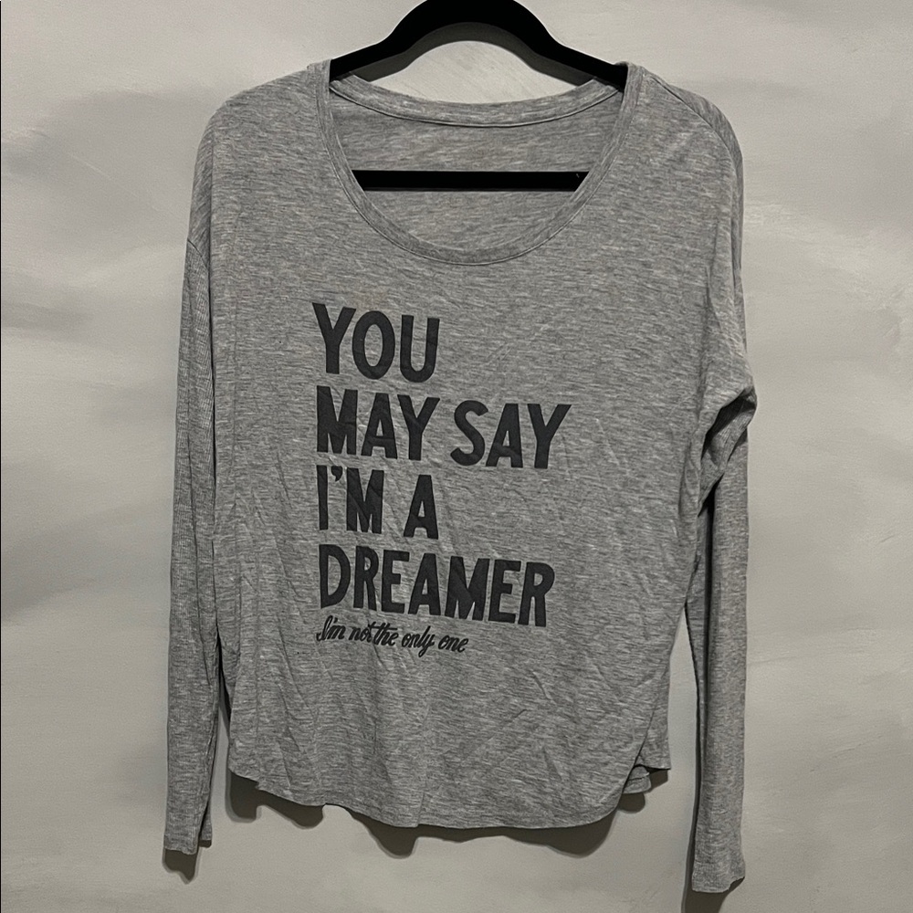 Gray Long Sleeve Dreamer Top